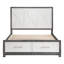 Grand lit plateforme gris avec rangement, choix de chambre à coucher moderne