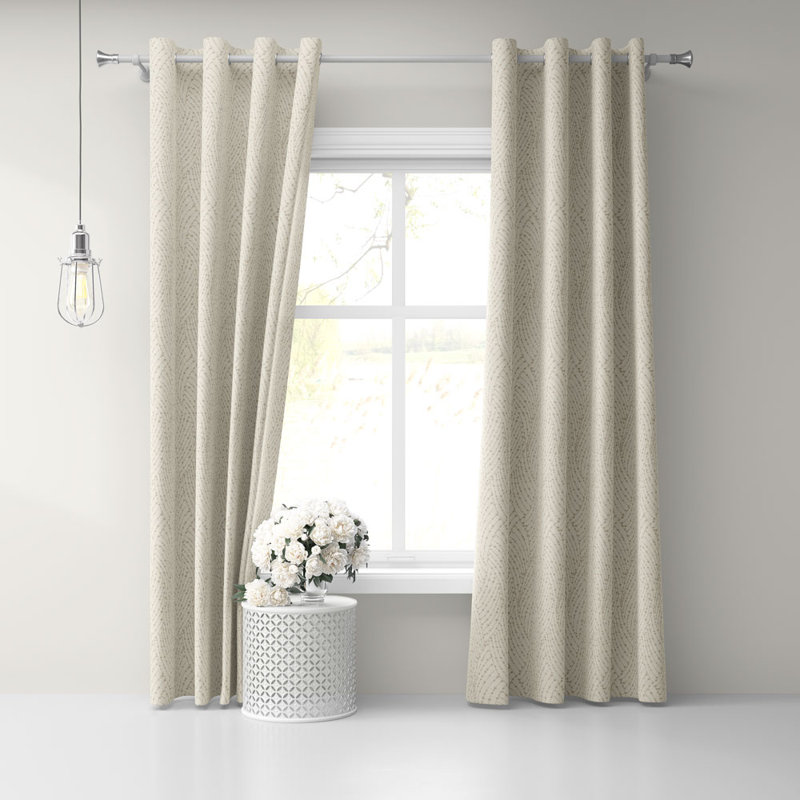 Panneau de rideau occultant avec œillets BNIGHTFALL, Beige / café, l 50 po x L 84 po