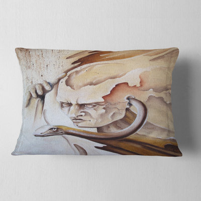 Voix à l'intérieur - Coussin imprimé abstrait