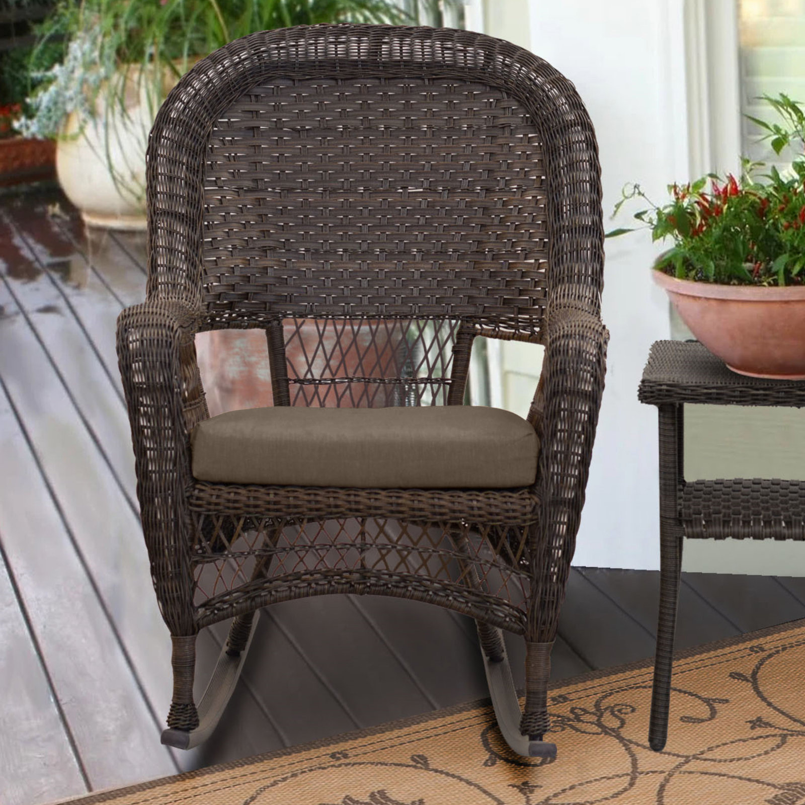 18" Sunbrella® Seat Cushion, Sunbrella® Cast Shale