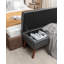 Banc capitonné avec rangement et capitonnage beige, 43,3 po Banc avec dessus relevable pour chambre et entrée-2018966730