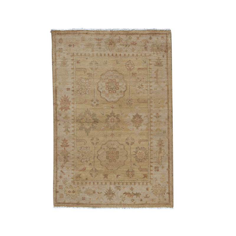 Tapis beige / ivoire noué à la main de haute qualité