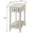Wooden Rectangular Top With One Drawer, White-1177086492