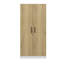 Armoire traditionnelle en noyer de 35,4 po x 82,7 po x 20,5 po | 100% panneau de particules enduit de mélamine, épaisseur: 0,7 pouce | Solution de rangement spacieuse pour les vêtements et les accessoires, design élégant pour toute chambre à coucher-1400661871-1400661870