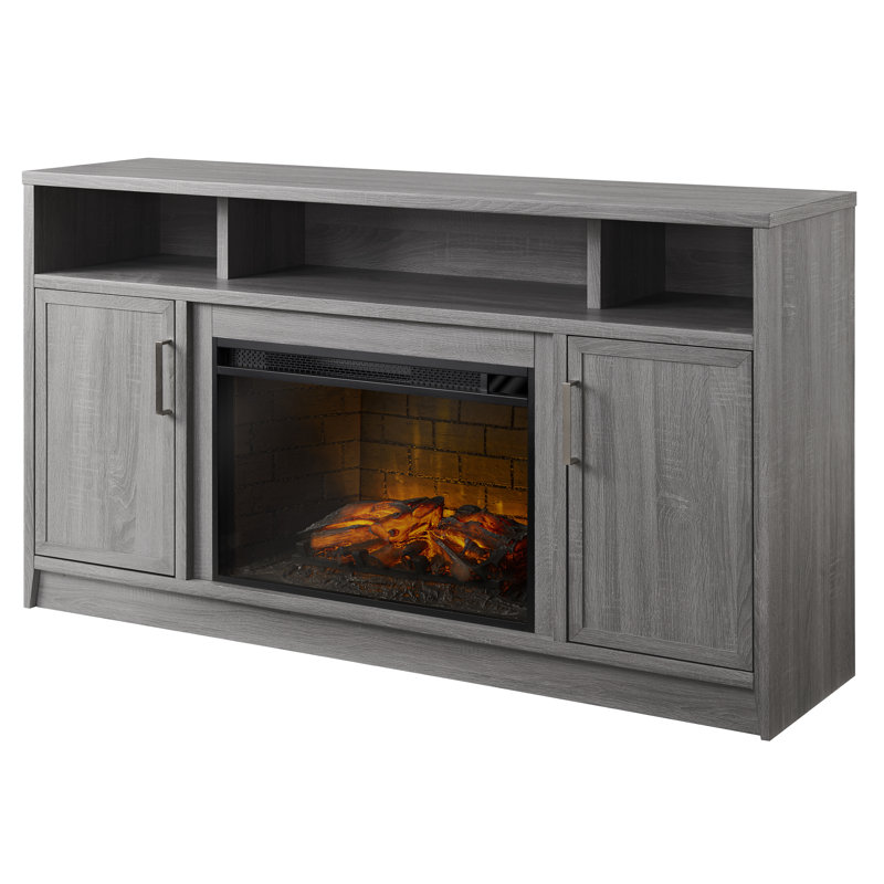 Brooklyn TV Stand for TVs up to 65" with  Electric Fireplace Included