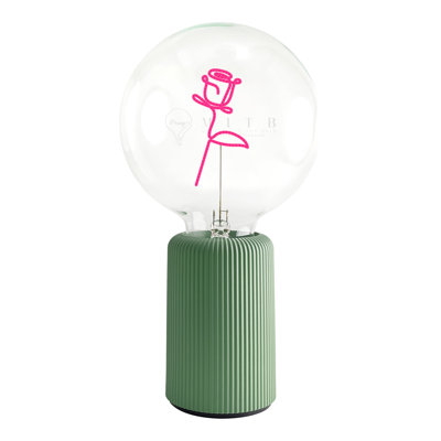 Ampoule ROSE rouge avec base Lampe de table PORTABLE Pop Nomad