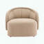 Chaise d'appoint courbée, coussin intégré et base solide-1247884086