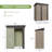 5 Ft. X 3 Ft. Outdoor Storage Metal Shed With Floor Frame, Brown-124424172