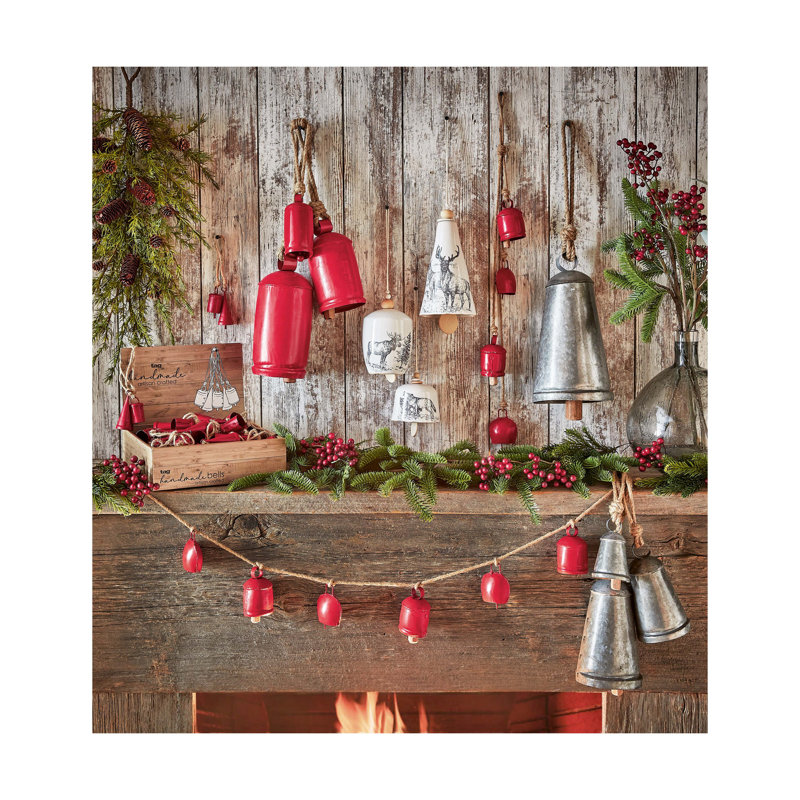 Hanging Bells Set/3, Antique Gold