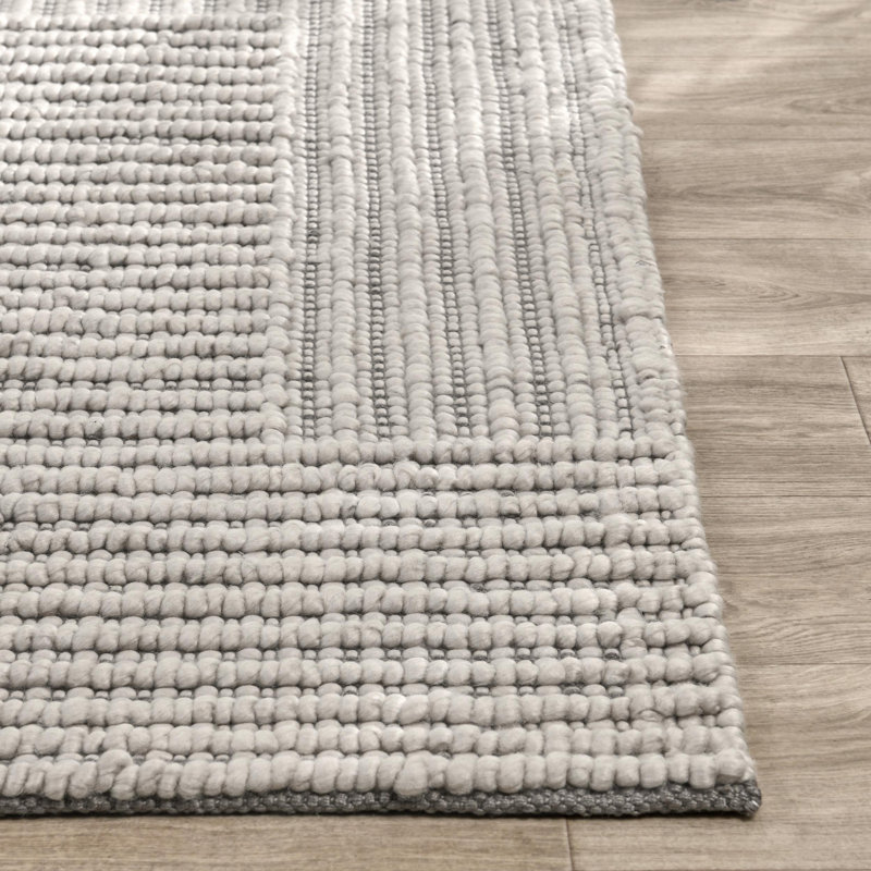 Clayton Patchwork Area Rug in Gray, Rectangle 8' x 10'