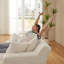 Très grande chaise longue d'intérieur, canapé rembourré en velours côtelé moderne, aucun assemblage requis, canapé-lit confortable pour le salon et le bureau-742717