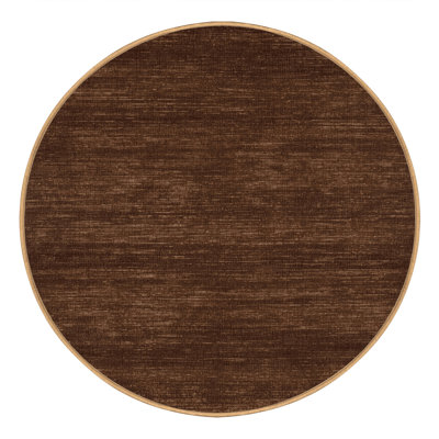 Tapis brun uni lavable à la machine