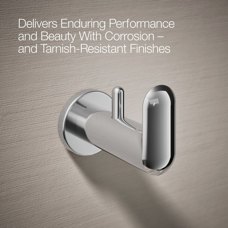 Kumin Wall Mounted Robe Hook, Polished Chrome