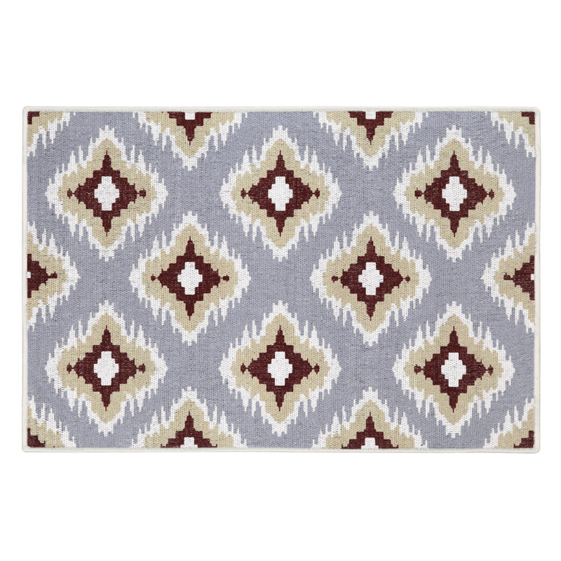 Tapis d'entrée antidérapant 36 po x 24 po, Marron