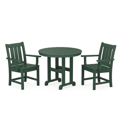 Oxford 3-Piece Farmhouse Dining Set -  POLYWOOD, PWS2092-1-GR