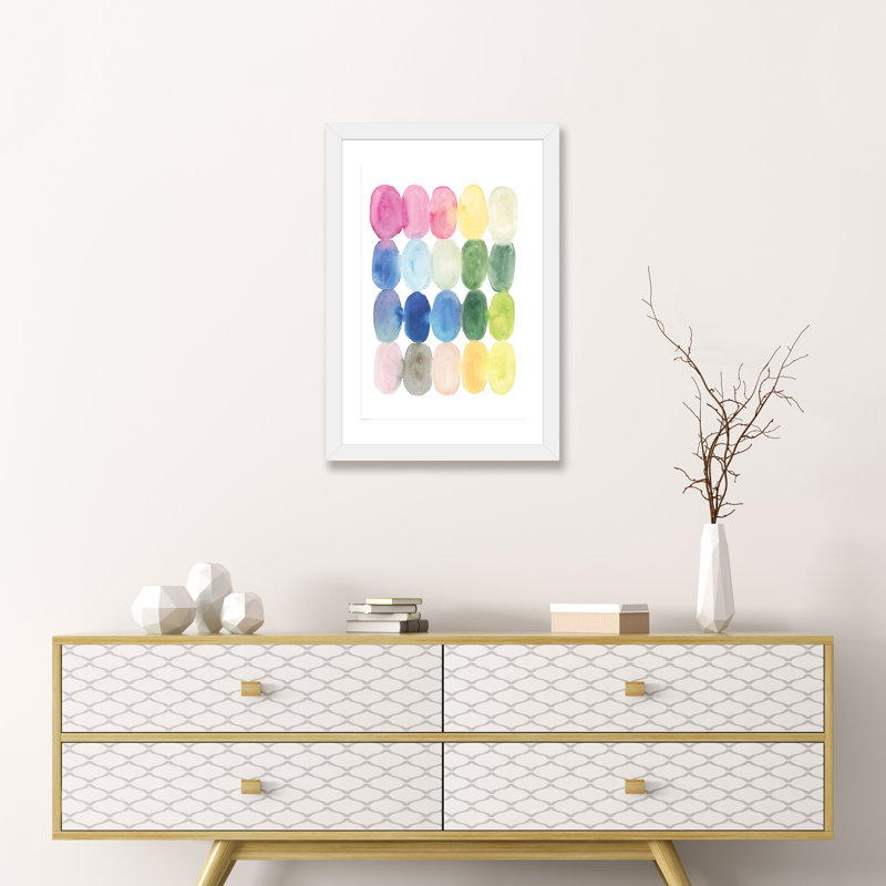 «Color Melt II» par Victoria Borges - reproduction d'art, Papier encadré blanc, Blanc, H 24 po x l 16 po x P 1 po