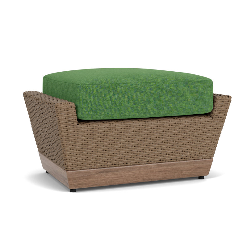 Charisma Rectangle Outdoor Ottoman Patio Ottoman, Seadog Botanical