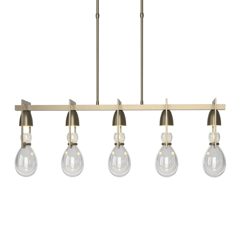 Apothecary 5 - Light Kitchen Island Linear Pendant, Bronze
