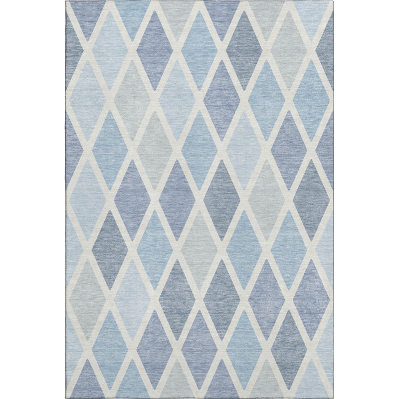 Tapis de qualité supérieure lavable à la machine Prisco Sky, Rectangle 2 pi 6 po x 3 pi 10 po