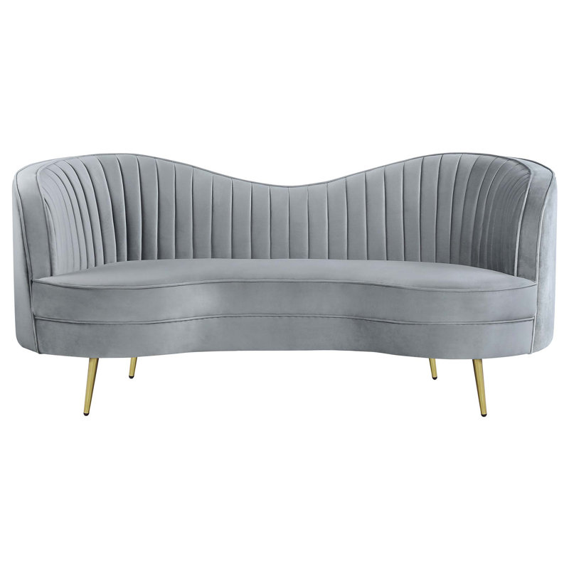 Causeuse rembourrée Reigha, Gris