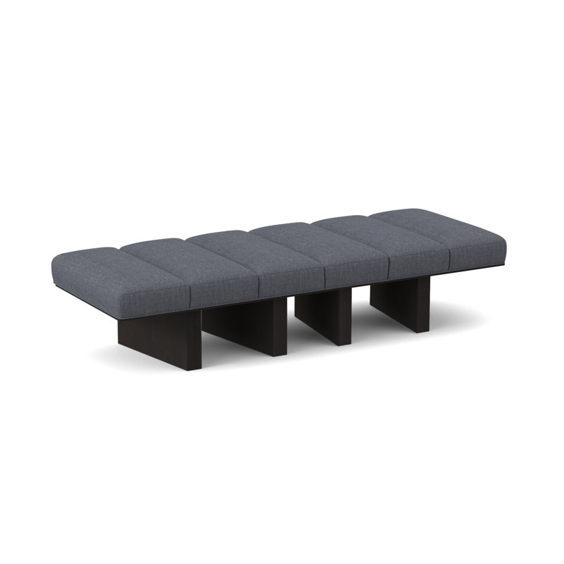 Oblique Upholstered Bench, Espresso, Elise Harbor