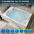CASAINC Dual Person Acrylic Massage Bathtub With Thermostat Control & Waterfall Faucet & LED Light Control Panel