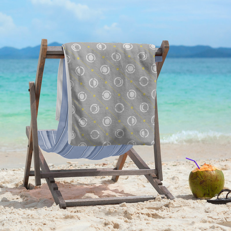 Skeffingt Beach Towel, Gray/Cream/Green