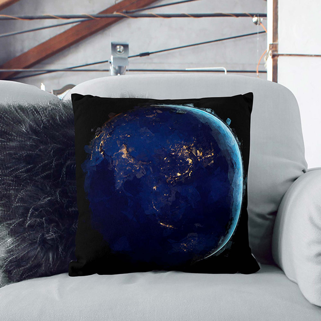 Earth View of Asia & Australia Cushion with Filling