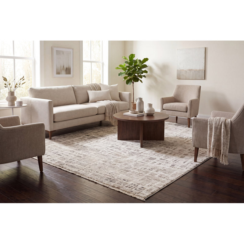 Gadberry 17552-890 BEIGE / GRIS, Rectangle 9 pi x 12 pi 6 po