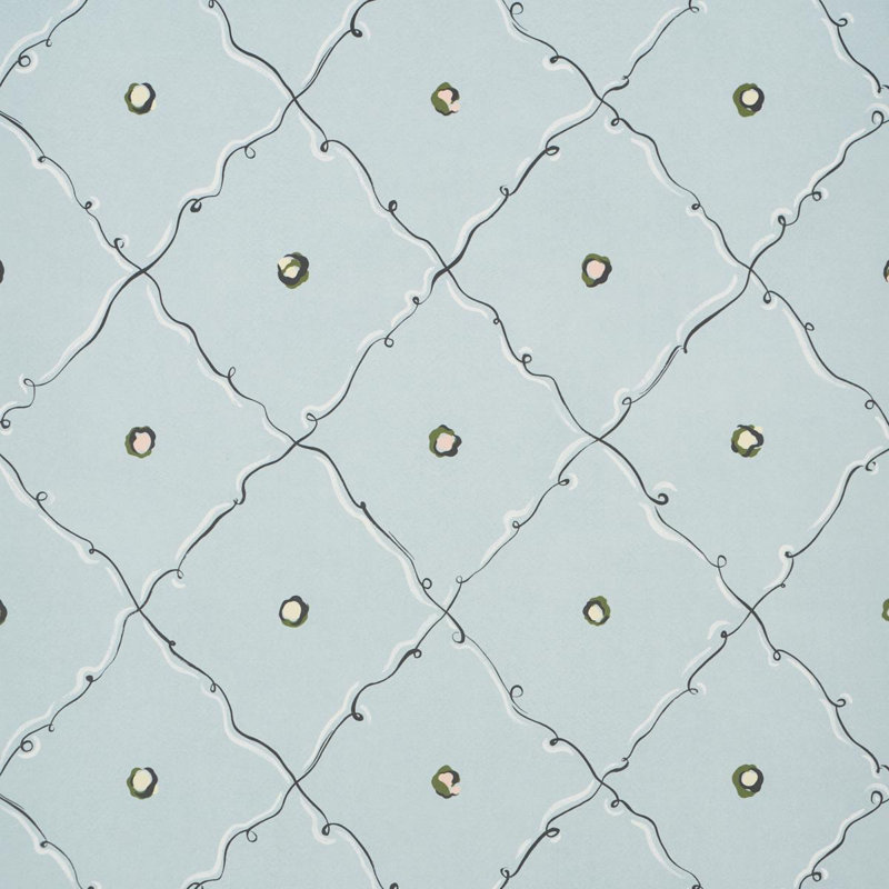 Schumacher X Backdrop Colette Wallpaper, White