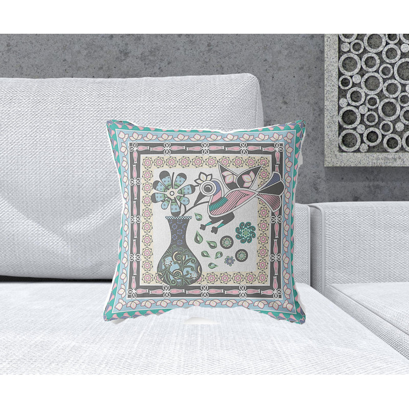 Coussin 18 po x 18 po, Gris