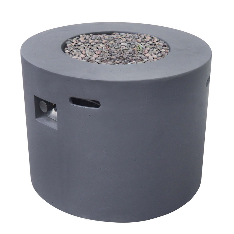 31" Round Fire Pit-40 000 Btu, Dark Gray