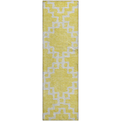 Premium Machine Washable Prisco Yellow Rug