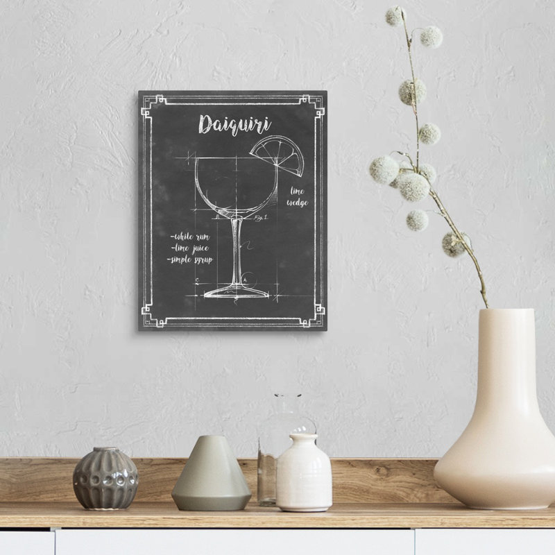 Mixology III - Impression sur toile, H 14 po x l 11 po x P 1,25 po, Toile tendue