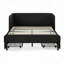 Structure de lit plateforme tapissier avec tiroirs-1161630750-1161630744