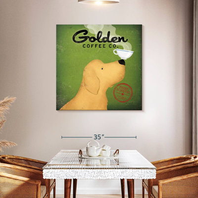 Yarlin Golden Coffee Co sur fond vert