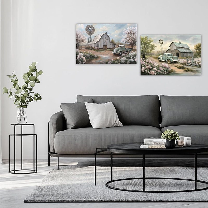 2 Piece Wrapped Canvas Print, 40 cm H x 60 cm W