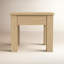 Table de bout en bois naturel avec motif à losanges pastel, table de chevet à poignées dissimulées-452198325