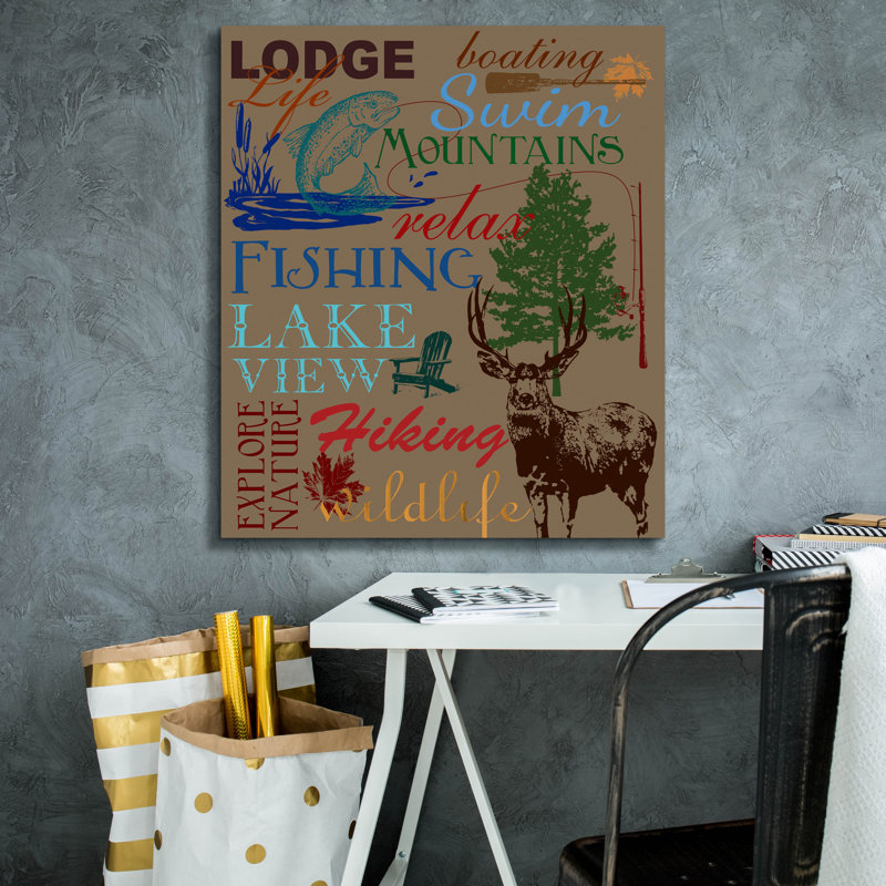 «Lodge Type Throw» par Fiona Stokes-Gilbert, art mural sur toile, H 30 po x l 26 po x P 1,5 po
