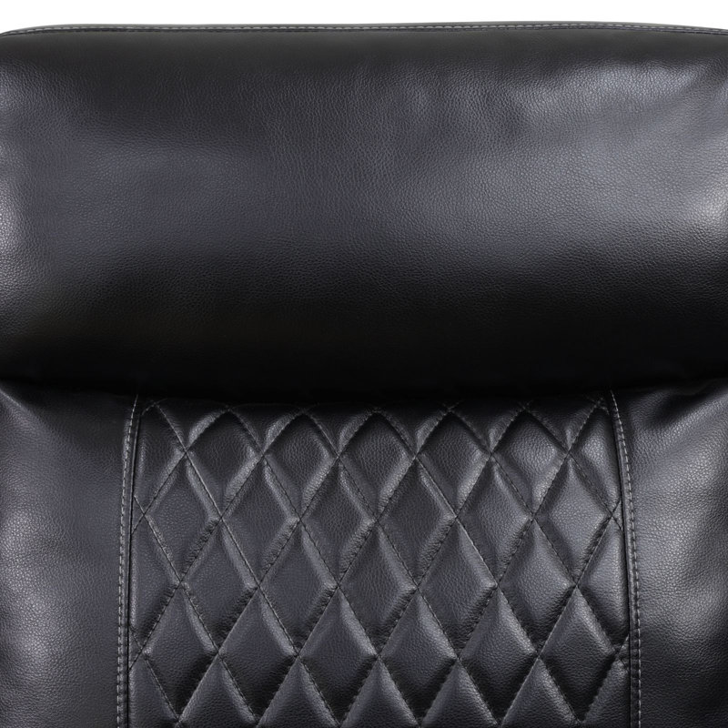 Rona 3-Piece Vegan Leather Power Reclining Sectional With  USB,Console