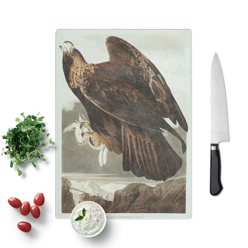 Glass Golden Eagle by John James Audubon Chopping Board, 39 cm W x 28.5 cm L