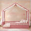 Full Montessori Floor Bed with Canopy House Frame-133524286