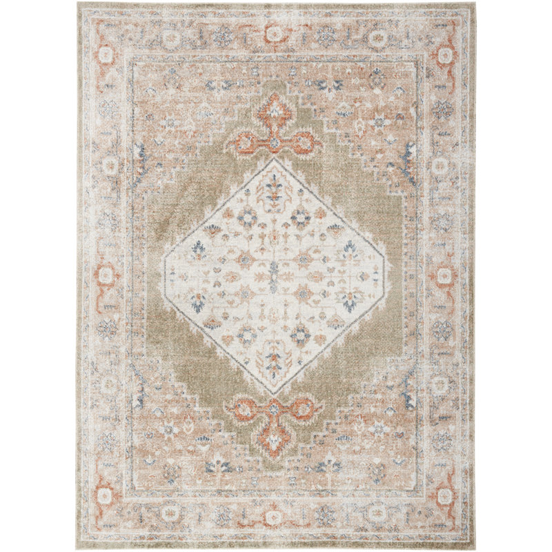 Millyr Washable Oriental Rug, Rectangle 5'3" x 7'