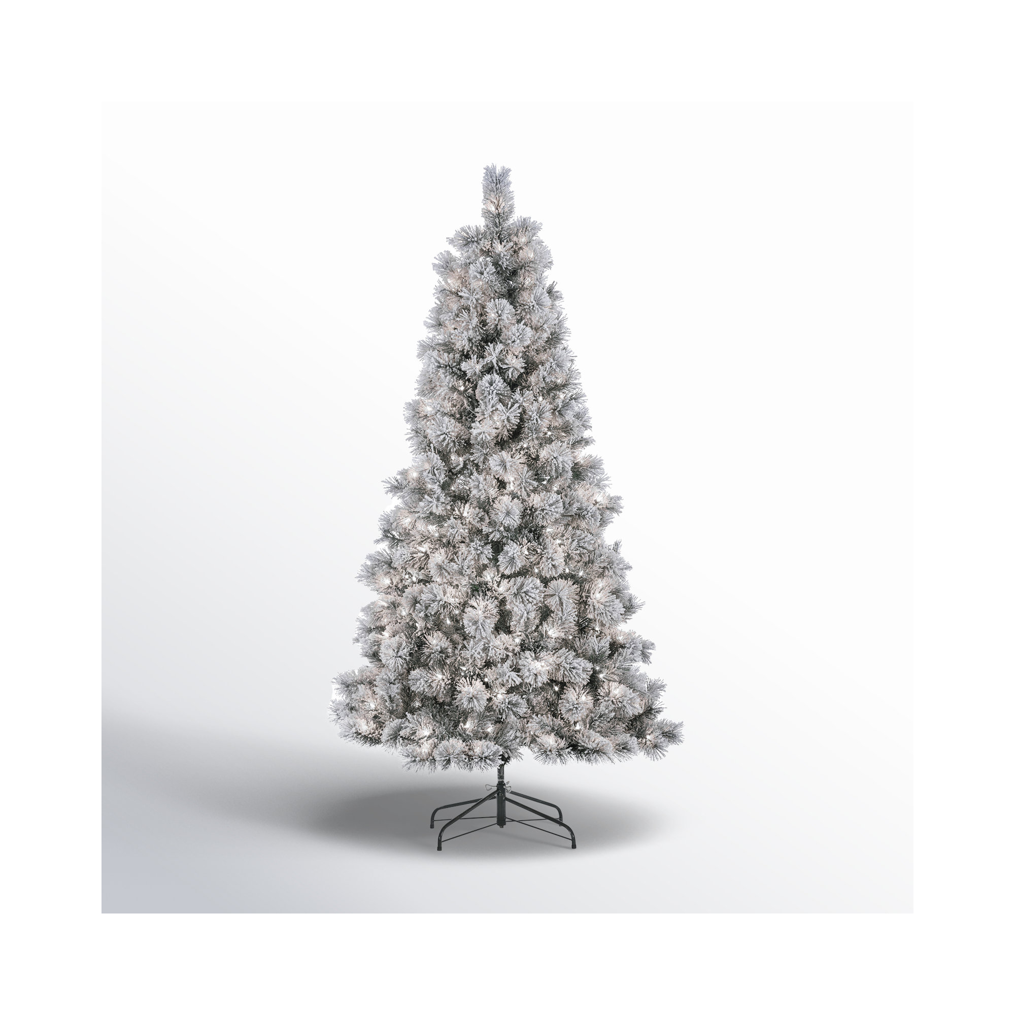 Lighted Artificial Pine Christmas Tree, 6.5'