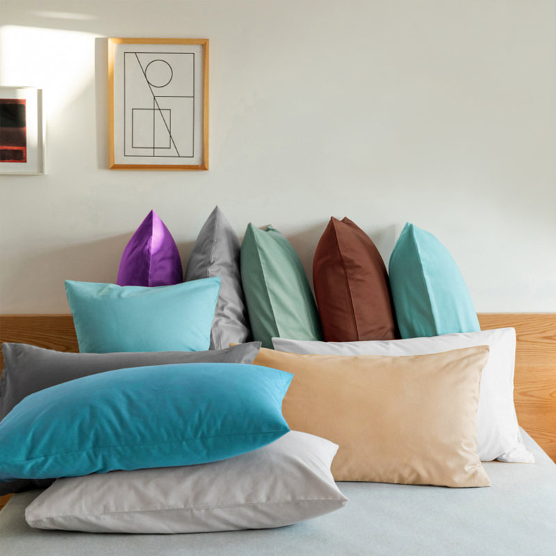 Paquet de 2 taies d'oreiller en microfibre avec fermeture à enveloppe, taies d'oreiller respirantes infroissables et résistantes aux taches