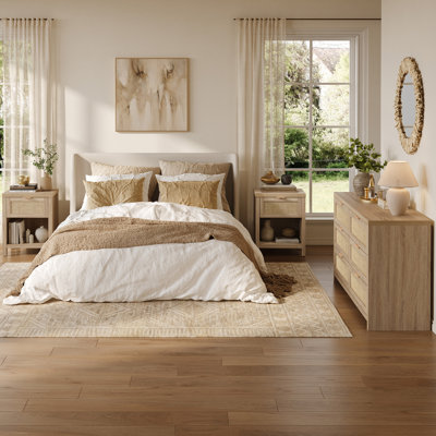 Ensemble de chambre à coucher 3 pièces Boho