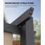 Auvent rétractable en aluminium avec structure en métal améliorée, abat-jour réglable pour patio ou jardin, 10 x 10 pi (gris)