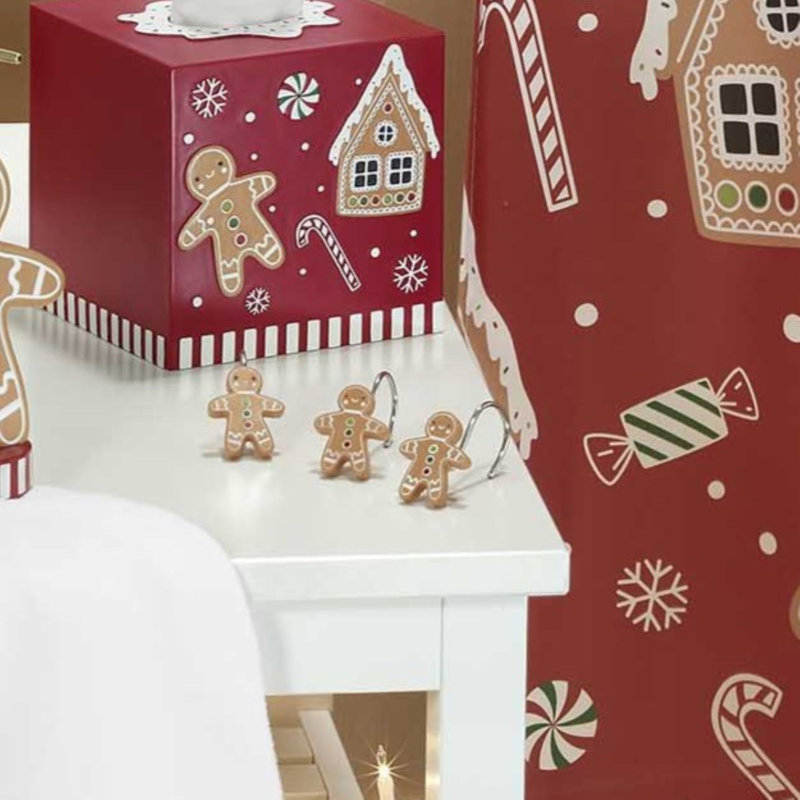 Avanti Linens Gingerbread Man Shower Hooks