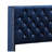 Stylish Upholstered Queen Bed In Navy Blue