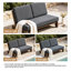 Causeuse d'extérieur avec coussins 43,9 po Polett-754622020-754618734